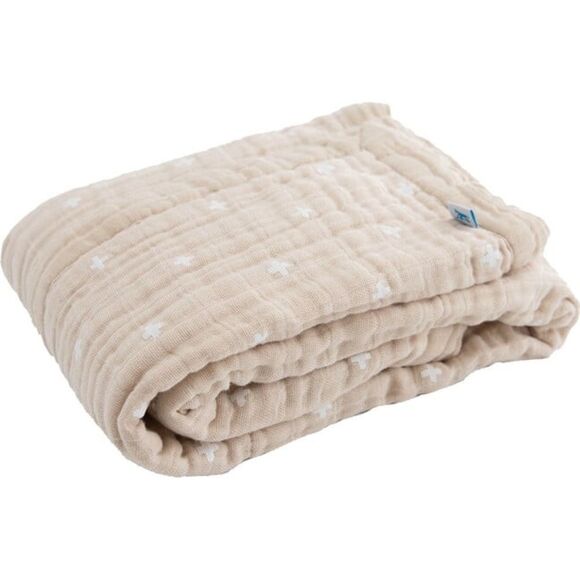 little unicorn Other - LITTLE UNICORN

Cotton Muslin Baby Quilt, Taupe Cross
